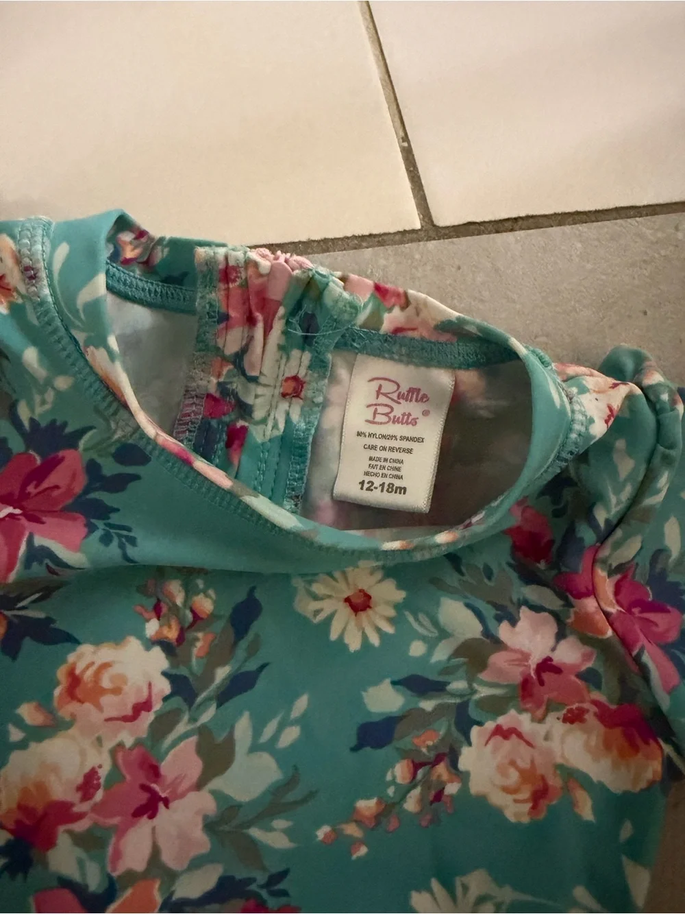 Ruffle butts floral one piece